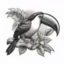 toucan tattoo design idea