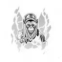 3 wise monkeys as 80's slashers tattoo design idea