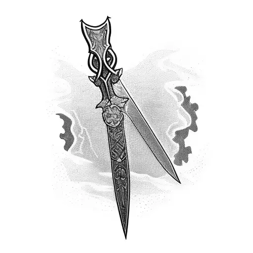 swords of finn from adventure time tattoo design idea