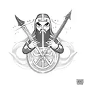 swords of finn from adventure time tattoo design idea