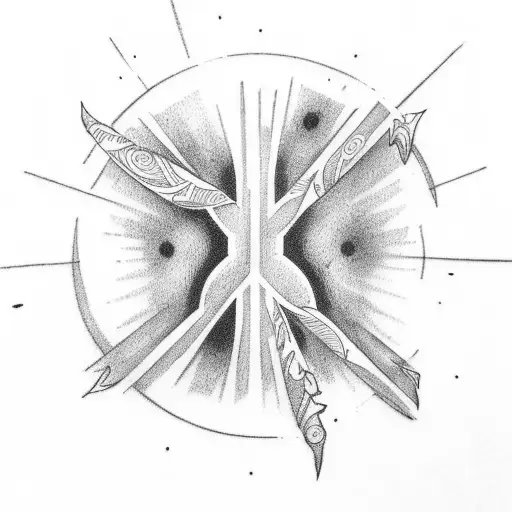 peace sign reversed tattoo design idea