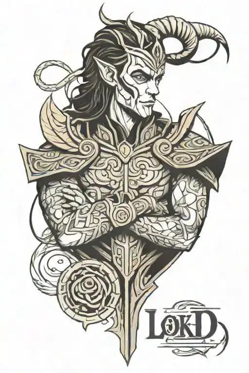 d&d Loki tattoo design idea