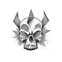 lisa simpsons skull tattoo design idea