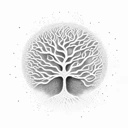 Tree of Life with words change is the only constant  tattoo design idea