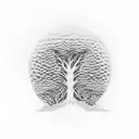 Tree of Life with words change is only constant , gratitude , service , acceptance and continous growth  tattoo design idea