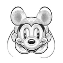 black lamb mickey mouse hat tattoo design idea