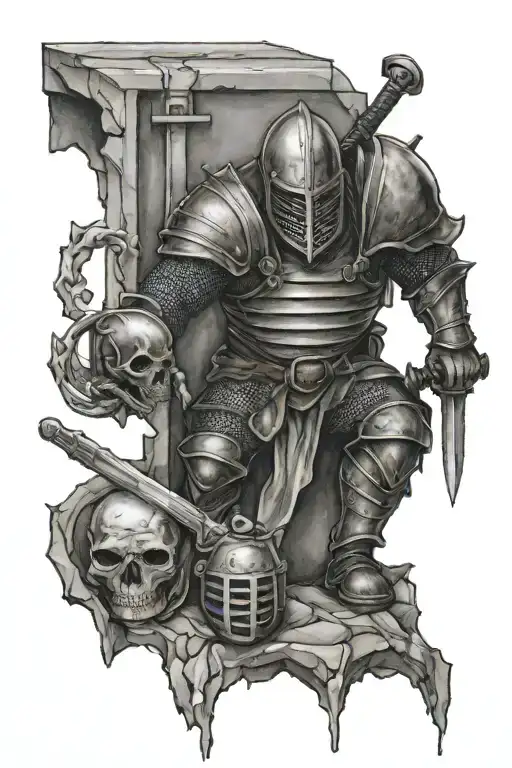 prison, phoniex rising, ready for everthing, hope, knight  tattoo design idea