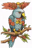 small parrot fod the inner bicep tattoo design idea