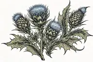 thistle symbolizing independence tattoo design idea