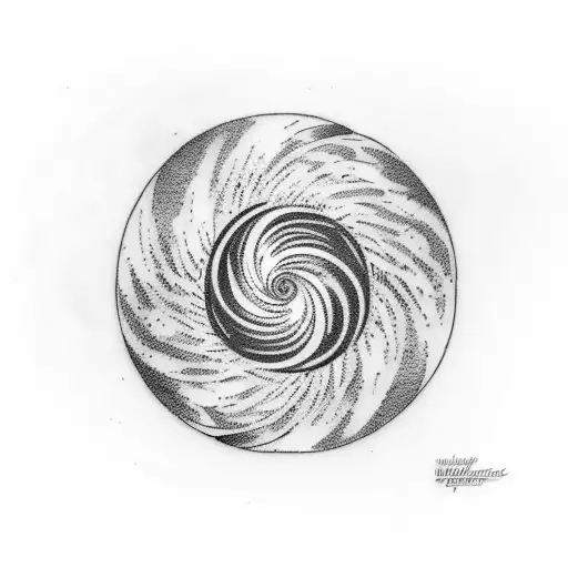 Whirlpool Black Hole tattoo design idea