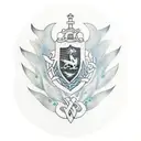 A creative and symbolic tattoo combining elements of nature and the Irish coat of arms for the last name Kelly, representing the client's love for both their heritage and the environment tattoo design idea