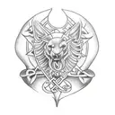 A creative and symbolic tattoo combining elements of nature and the Irish coat of arms for the last name Kelly, representing the client's love for both their heritage and the environment tattoo design idea