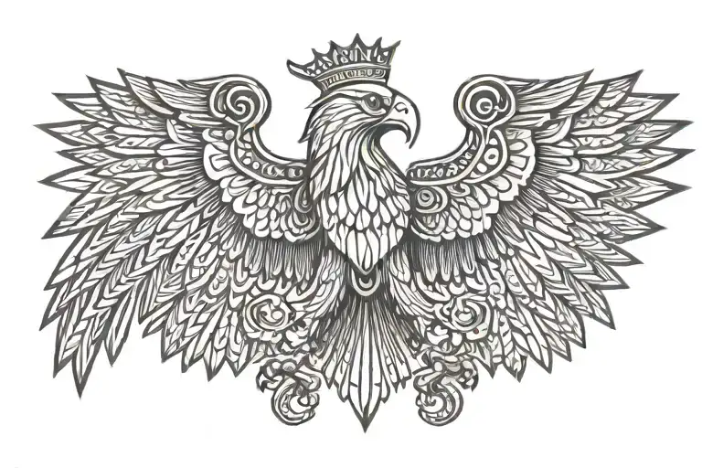 albanian eagle with skanderbeg inside representing tattoo design idea