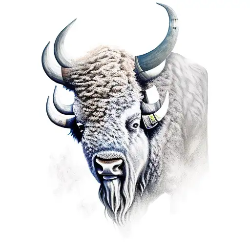 bison tattoo design idea