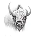bison tattoo design idea