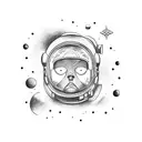 Space, Astronaut, Snowboarding tattoo design idea