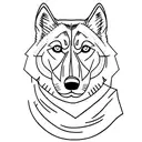 Husky  tattoo design idea