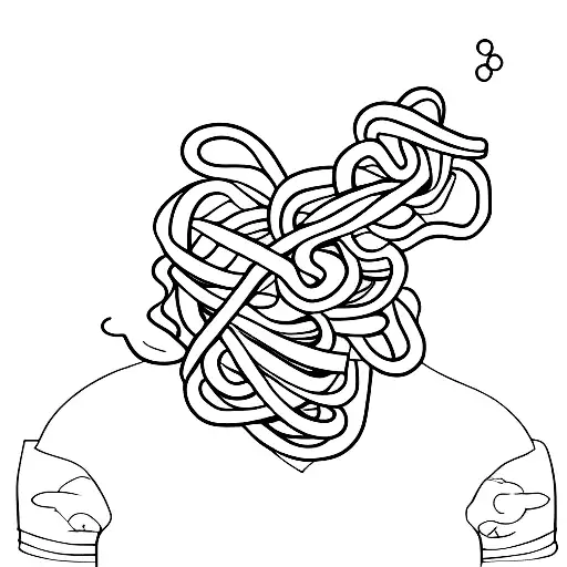 girly linguine with truffle tattoo design idea