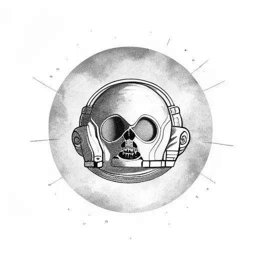 professional astronaut tattoo design idea