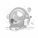 professional astronaut tattoo design idea