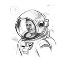 professional astronaut tattoo design idea