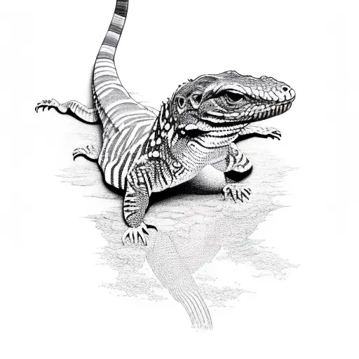 goanna tattoo design idea
