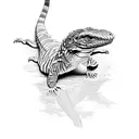 goanna tattoo design idea