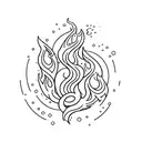 Fire and water tattoo design idea