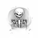 pinup skeleton tattoo design idea