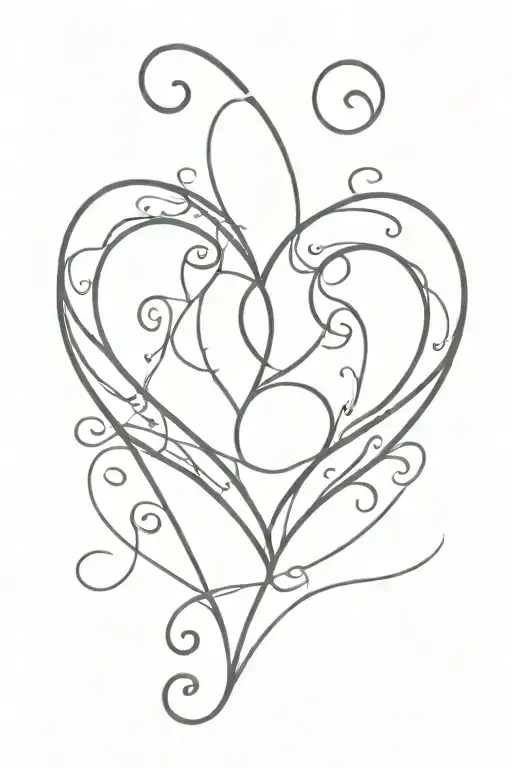 Romantic tattoo The inscription kSy inside two halves of a heart, which together with the inscription give the outline o tattoo design idea