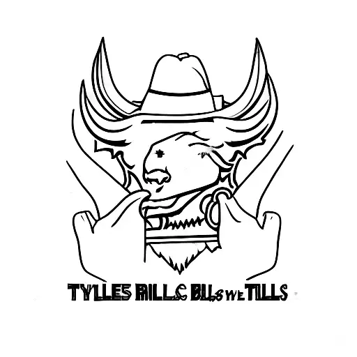 thumbs up and buffalo bills tattoo design idea