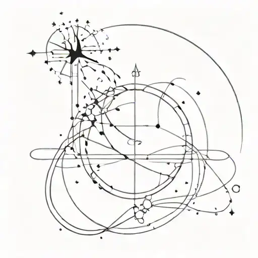 universe and divine timing  tattoo design idea