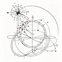 universe and divine timing  tattoo design idea