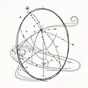 universe and divine timing  tattoo design idea