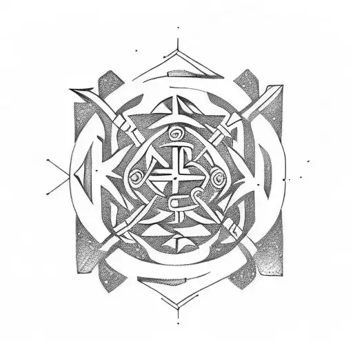 icelandic runes tattoo design idea