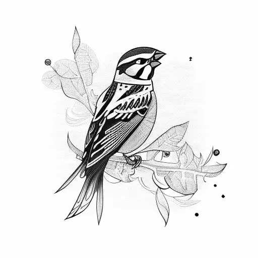 Sparrow tattoo design idea