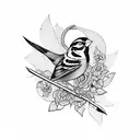 Sparrow tattoo design idea