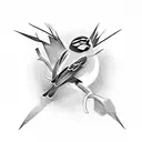 Sparrow tattoo design idea