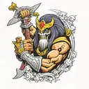 lion-o, mumm-ra, he-man, skeletor tattoo design idea