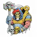 lion-o, mumm-ra, he-man, skeletor tattoo design idea