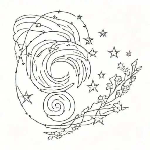 van gogh stary nighr tattoo design idea