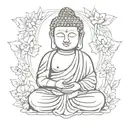 Small buddha tattoo design idea
