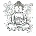 Small buddha tattoo design idea