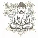 Small buddha tattoo design idea