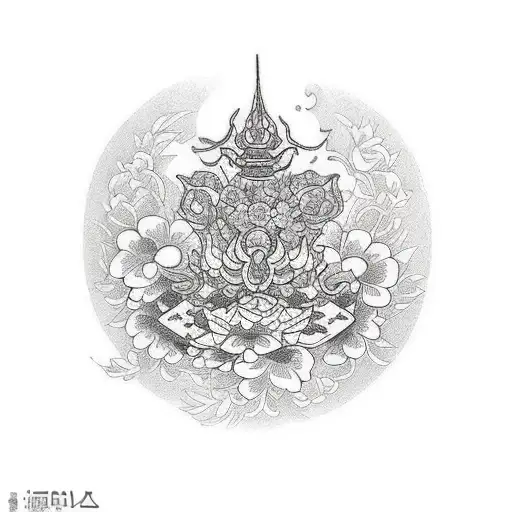 trebol de tres hojas y flores tattoo design idea