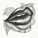Lip tattoo design idea