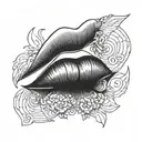 Lip tattoo design idea