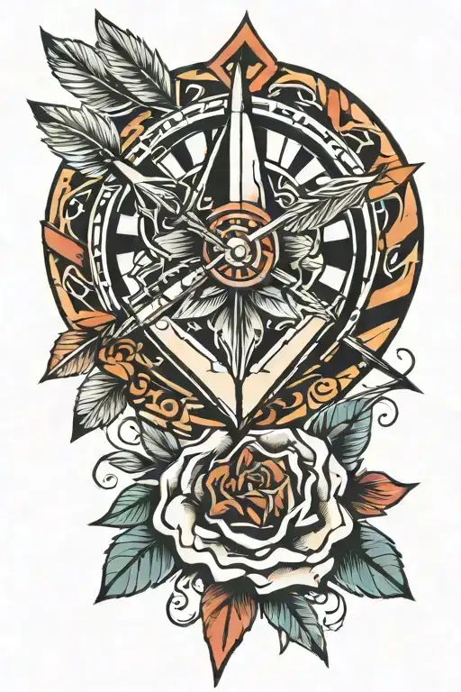 dart arrow tattoo design idea