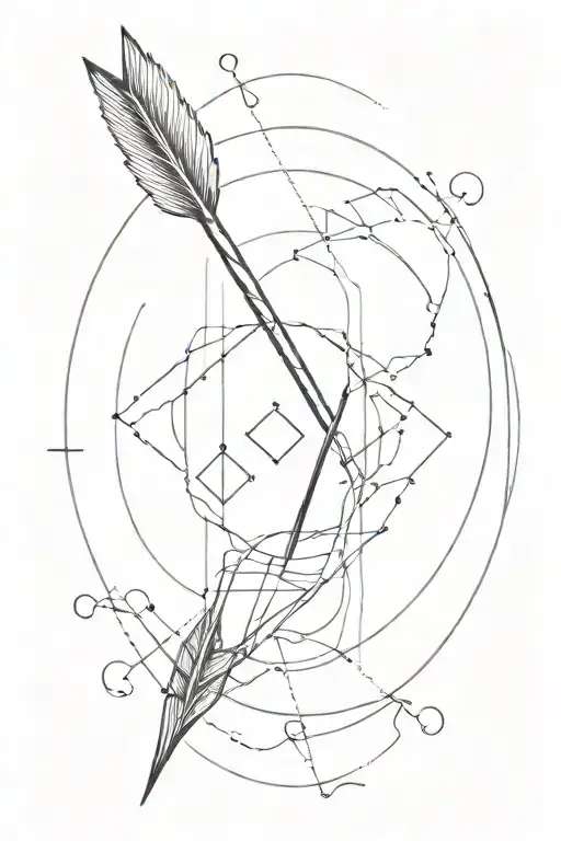 dart arrow tattoo design idea