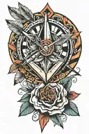 dart arrow tattoo design idea